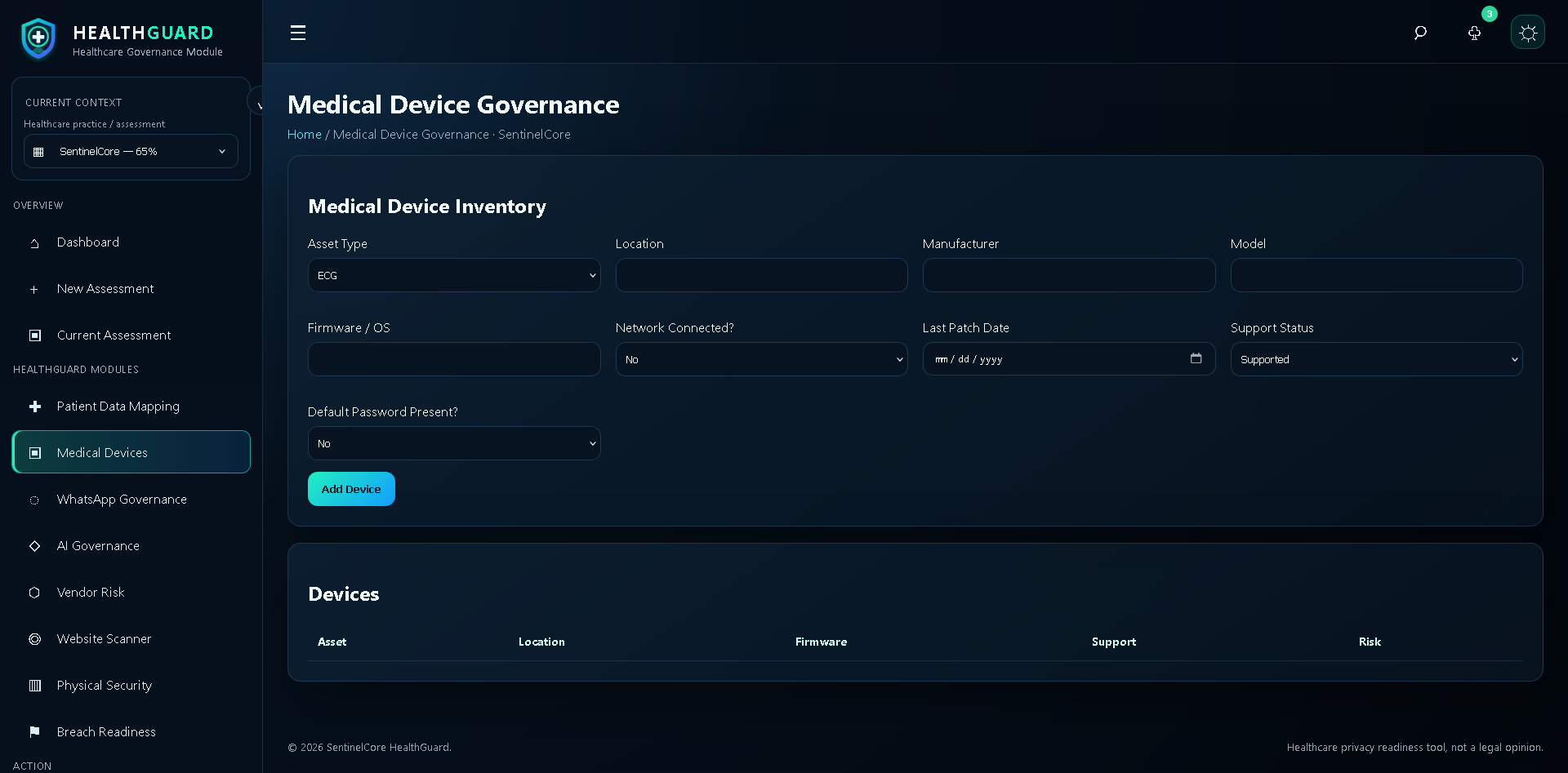 SentinelCore HealthGuard screenshot 1